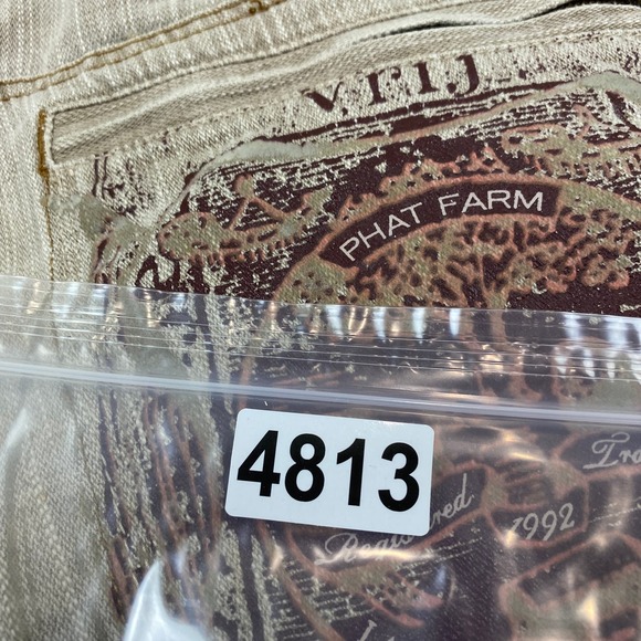 Phat Farm Straight Leg Tan Y2K Jeans Men's 36x33 - Picture 12 of 12